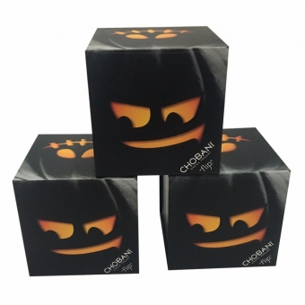 Custom halloween pumpkin collapsible cardboard box with lid