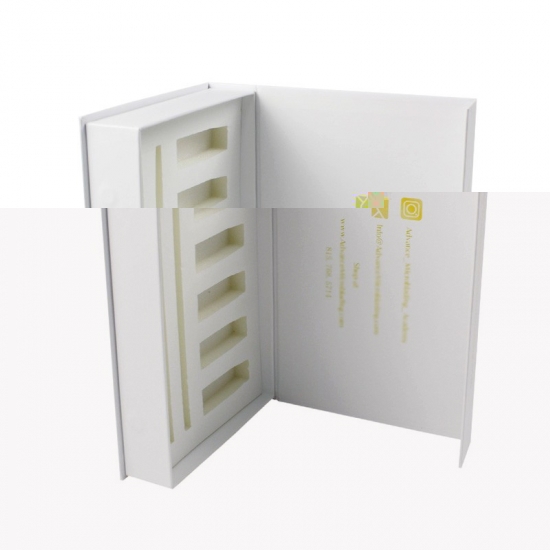 Cosmetic Eyelash White Cardboard Packaging Boxes