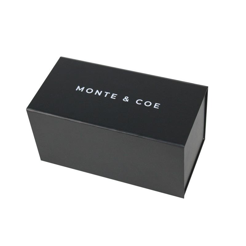 Black Rigid Square Box With Magnetic Closing Lid